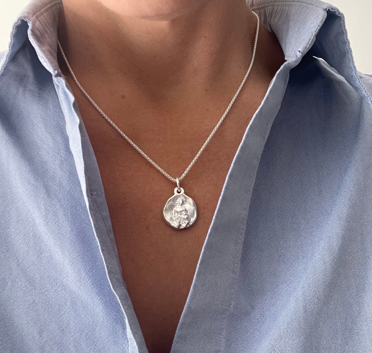 Virgen con el niño plata